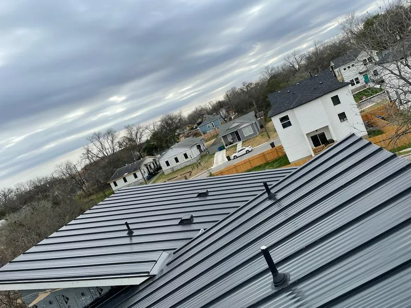 Standing seam metal roof panels with vents for Skylight Repair in Muleshoe